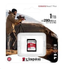 Kingston 1TB Canvas React Plus SDXC UHS-II 280R/150W U3 V60 za Full HD/4K