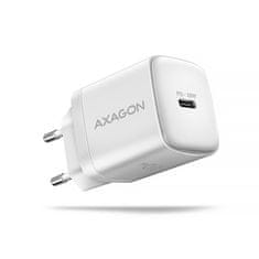 AXAGON ACU-PD20W, 20W omrežni polnilnik, 1x vrata USB-C, PD3.0/PPS/QC4+/AFC/Apple, bel