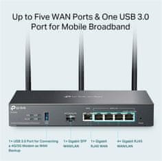 TP-Link ER706W - AX3000 Usmerjevalnik VPN WiFi 6, 1x GWAN + 4x GWAN/LAN + 1x GWAN/LAN SFP, USB, Omada SDN