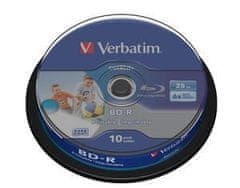 Verbatim BD-R SL (6x, 25 GB),za tiskanje, 10 keksov