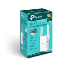 TP-Link Razširjevalnik WiFi RE705X WiFi 6 AP/Extender/Repeater, AX3000 574/2402Mbps, 1x GLAN, fiksna antena, OneMesh