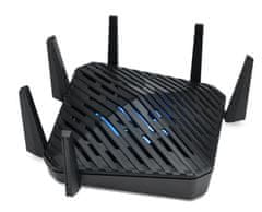 Acer Predator connect W6,usmerjevalnik WiFi 6E,802.11 a/b/g/n/ac/ax,do 7800 Mb/s,tripasovni (2,4/5/6 GHz),1xWAN 2,5 Gb/s,4xLAN 1 Gb/s,WPS