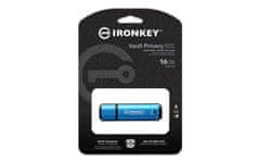 Kingston Ironkey Vault Privacy 50C/16GB/USB 3.2/USB-C/modra