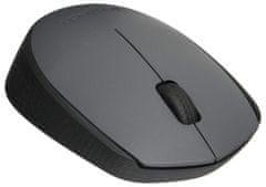 Logitech Logitechova brezžična miška M170, siva