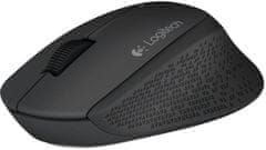 Logitech M280/Ergonomski/Optični/Desnoročni/1.000 DPI/Brezžični USB/črna