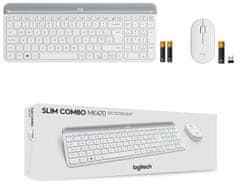 Logitech Slim Wireless Keyboard and Mouse Combo MK470 - OFFWHITE - CZE-SKY INT'L - INTNL