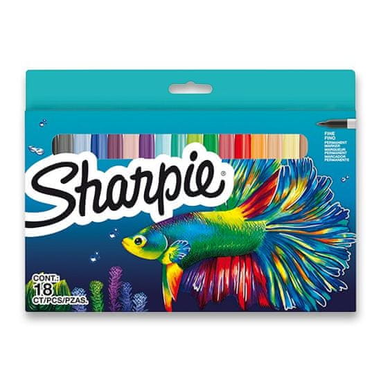 Sharpie Permanentni marker Fish komplet 18 barv