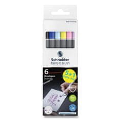 Schneider Paint-it 070 Komplet 6 markerjev s čopičem, pastelne barve