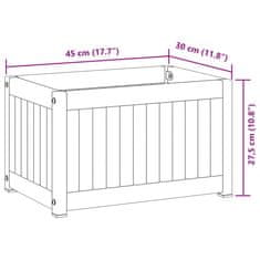 Vidaxl Vrtno cvetlično korito 45x30x27,5 cm akacijev les in jeklo