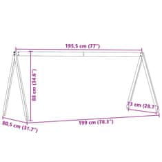 Vidaxl Streha za otroško posteljo 199x80,5x88 cm trdna borovina