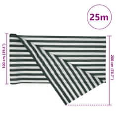 Vidaxl Zaščitna mreža zelena in bela 2x25 m HDPE 150 g/m²