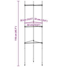 Vidaxl Mreža za paradižnik 8 kosov 116 cm jeklo PP