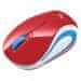 Logitech Wireless Mini Mouse M187, optična, 2 gumba, rdeča, 1000 dpi