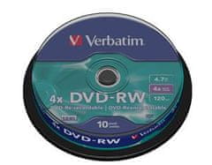 Verbatim DVD-RW(10 paketov)Vreteno4x/DLP/4,7 GB