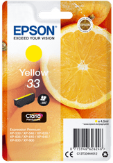 Epson enojno pakiranje rumenega črnila 33 Claria Premium