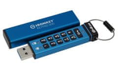 Kingston IronKey Keypad 200/64GB/USB 3.2/USB-A/modra