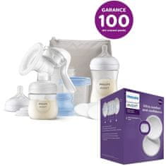 Philips Avent Ročna črpalka za dojenje, začetni komplet + blazinice za enkratno uporabo 100 kosov