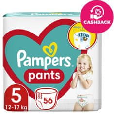 Pampers Aktivne otroške hlačne plenice velikosti 5 (56 kosov) 12-17 kg