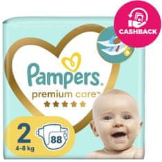 Pampers Premium Care plenice za enkratno uporabo velikosti 2 (88 kosov) 4-8 kg