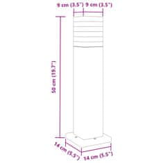 Vidaxl Zunanja talna svetilka 3 kosi črna 50 cm aluminij