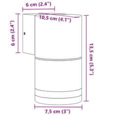 Vidaxl Zunanja stenska svetilka črna tlačno lit aluminij