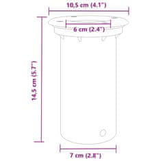 Vidaxl Zunanja vgradna svetilka okrogla črna 10,5x10,5 cm lit aluminij