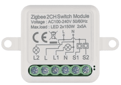 Emos GoSmart H5102 stikalni modul IP-2102SZ, ZigBee, 2-kanalni