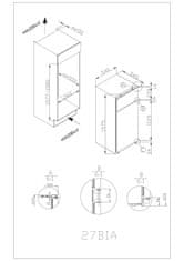 Candy CTM516EW vgradni hladilnik