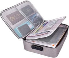 VIVVA® Torba za shranjevanje dokumentov, Večnamenska torba, Potovalna torba (Siva, 37 x 27 x 10 cm) | DOCTURO