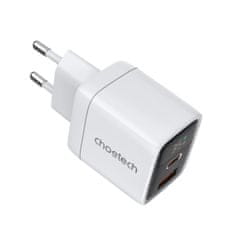 Choetech PD6052 GaN polnilnik USB / USB-C 35W, bela