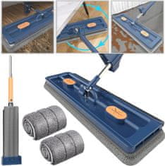 HOME & MARKER® Samoožemajoči mop za čiščenje tal, Čistilec tal, Mop (1x Mop + 2x Krpa) | SVEEPA