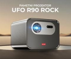 UFO R90 ROCK prenosni 3D LED DLP projektor, 2x mikrofon + daljinec