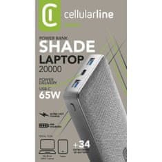 CellularLine prenosna baterija SHADE 20000, PD 65W, siva