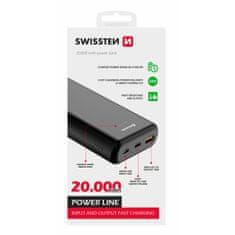 SWISSTEN POWER LINE 20.000 mAh 20W PD prenosna baterija