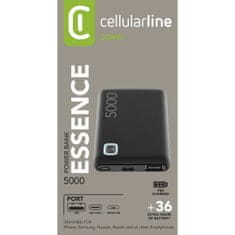 CellularLine prenosna baterija ESSENCE, 5000, črna