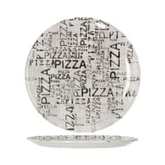 Saturnia Pizza krožnik Napoli / 33cm / White & Black / 6 kos