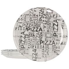 Saturnia Pizza krožnik Napoli / 31cm / White & Black / 6kos