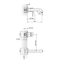 Rosan Armatura za umivalnik S2 GOLD 231402G