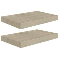 Vidaxl Stenske police 2 kosa barva hrasta 40x23x3,8 cm MDF