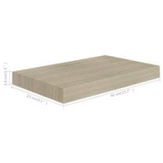 Vidaxl Stenske police 2 kosa barva hrasta 40x23x3,8 cm MDF