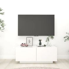 Vidaxl TV omarica visok sijaj bela 100x35x40 cm inženirski les