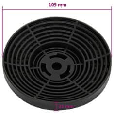 Vidaxl Ogleni filtri za kuhinjsko napo 2 kosa 105x21 mm