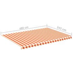 Vidaxl Nadomestno blago za tendo rumeno in oranžno 5x3,5 m