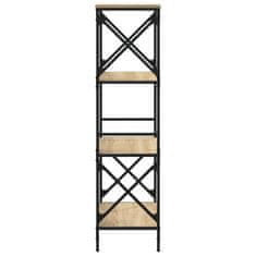 Vidaxl Knjižna omara 4-nadstropna sonoma hrast 59x35x132 cm inž. les