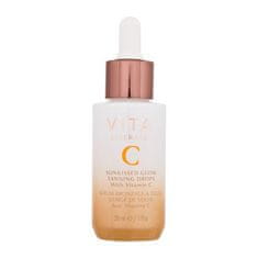 VitaLiberata Sunkissed Glow Tanning Drops Vitamin C samoporjavitvene kapljice za obraz z vitaminom c 30 ml za ženske