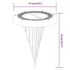 Vidaxl Solarne talne svetilke s konicami zunanje 4 kosi toplo bele