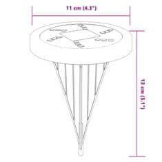 Vidaxl Solarne talne svetilke s konicami zunanje 12 kosov toplo bele