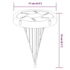 Vidaxl Solarne talne svetilke s konicami zunanje 4 kosi toplo bele
