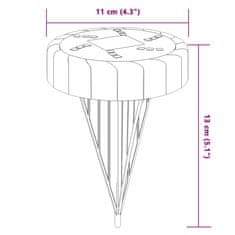 Vidaxl Solarne talne svetilke s konicami zunanje 12 kosov toplo bele