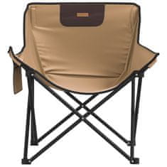Vidaxl Stol za kampiranje z žepom zložljiv 2 kosa rjave barve